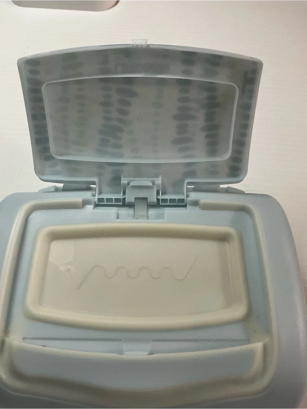 Cottonelle Mostly Colored Blue w/ Green with Word Logo Print Top Pop-Up Dispense